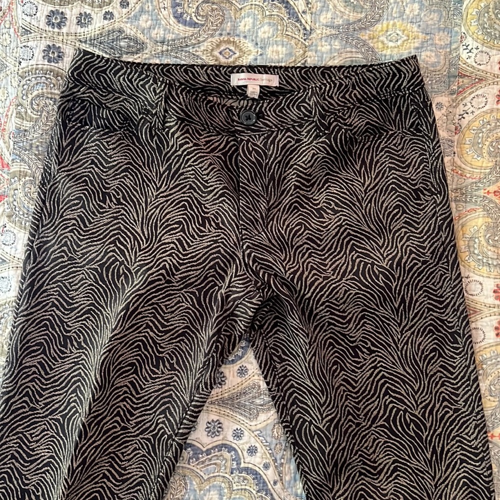 banana republic heritage zebra pant jacquard